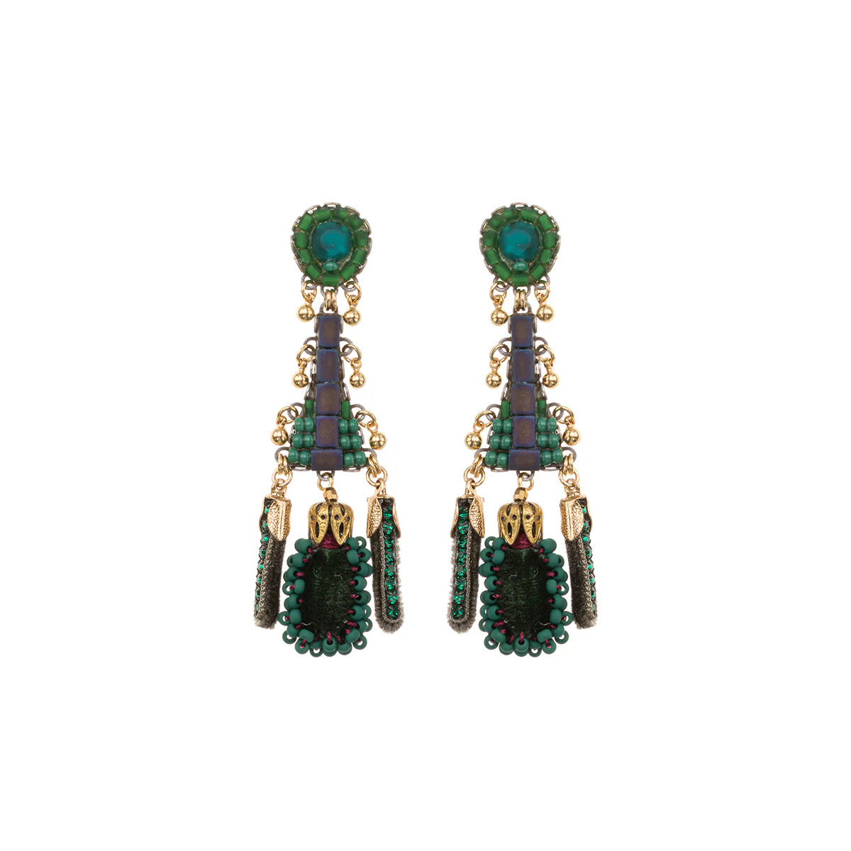Mid Season Set, Long Festive Talah Earrings